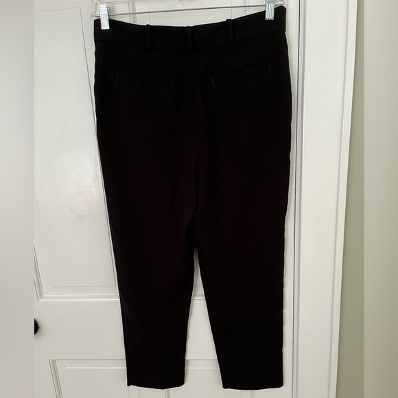 By Anthropologie Sasha button fly high waist tapered leg black trousers size 8 - Picture 8 of 16